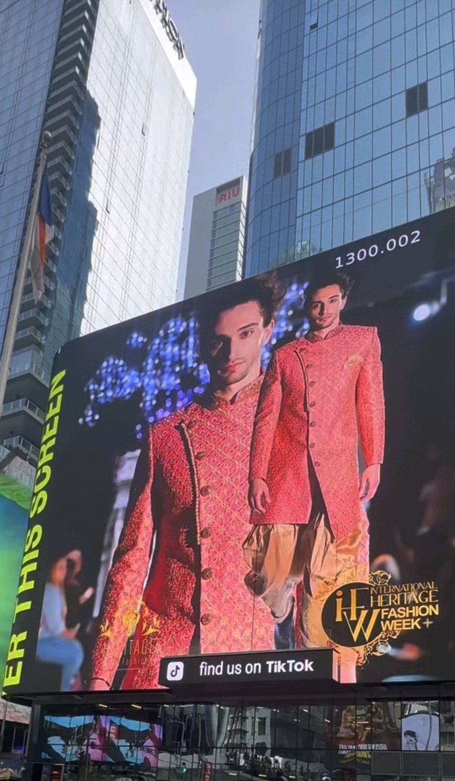 Times Square billboard snapshot of IHFW24 highlight.